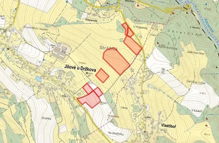 Prodej louky, Jílové u Držkova, 26037 m2