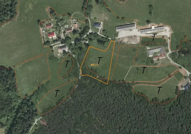 Prodej pole, Vyšší Brod - Hrudkov, 8071 m2