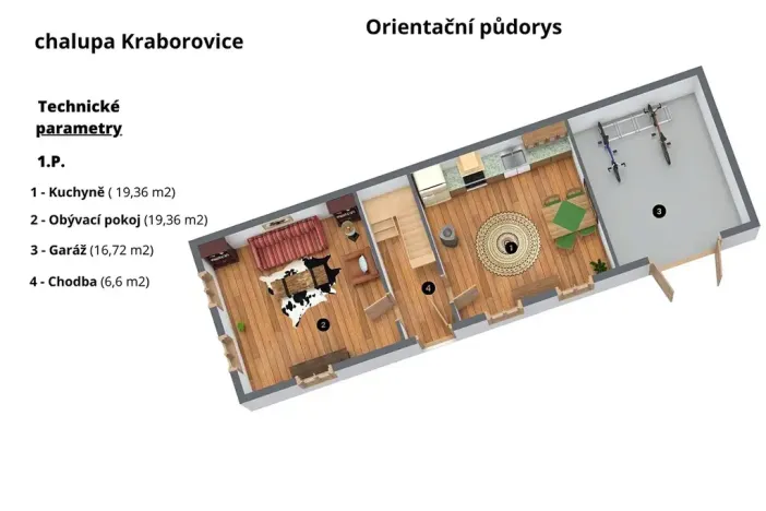Prodej chalupy, Kraborovice, 82 m2