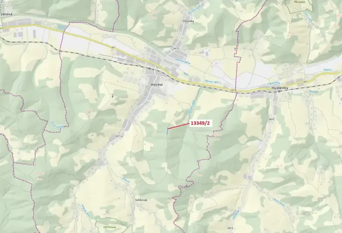 Dražba louky, Hovězí, 1344 m2