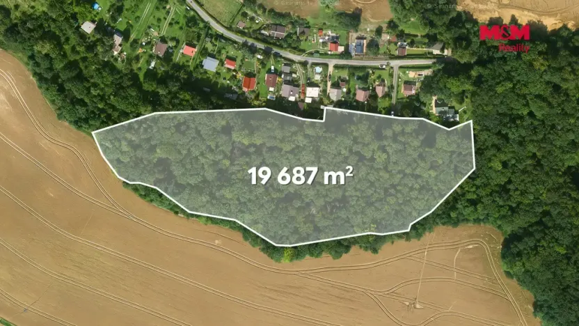 Prodej lesa, Libochovice - Poplze, 49399 m2