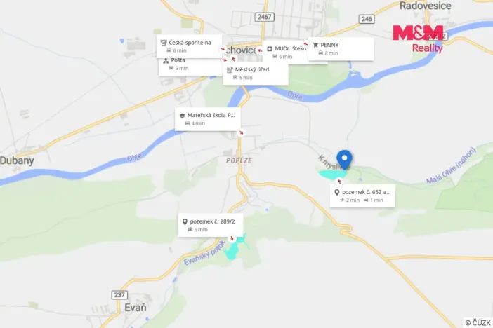 Prodej lesa, Libochovice - Poplze, 49399 m2