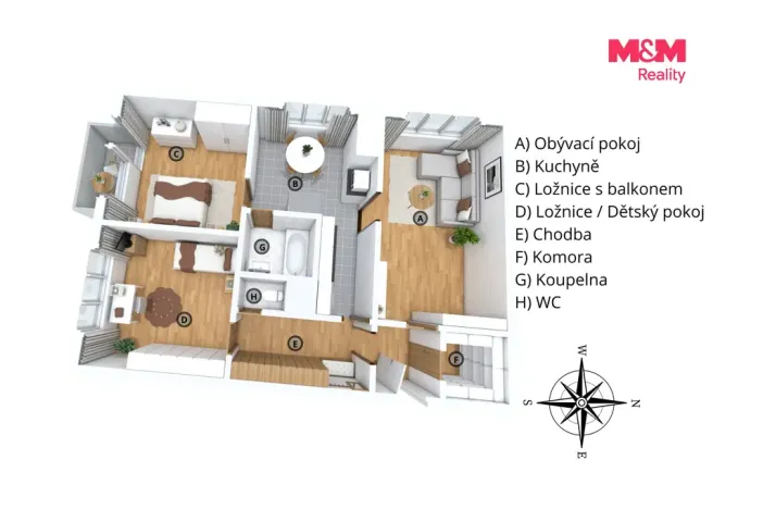 Prodej bytu 3+1, Praha - Záběhlice, Švehlova, 72 m2