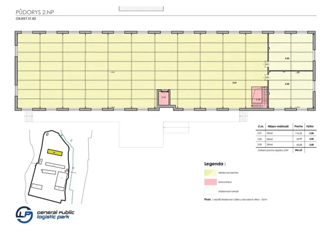 Pronájem skladu, Ostrov, 1550 m2