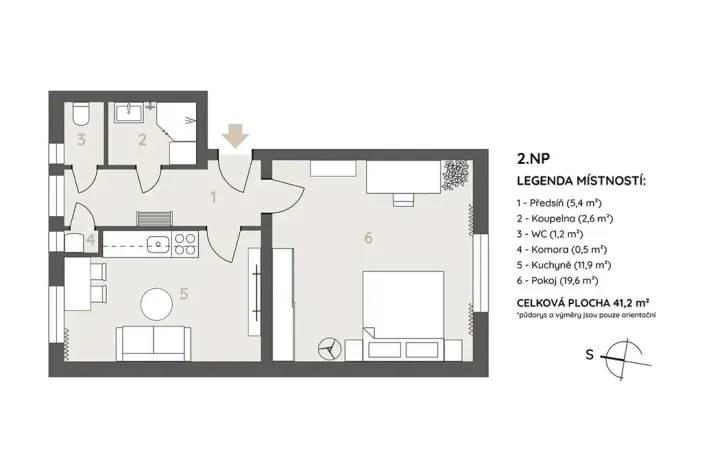 Prodej bytu 3+kk, Praha - Hloubětín, V chaloupkách, 58 m2