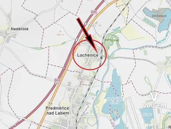 Prodej zahrady, Lochenice, 373 m2
