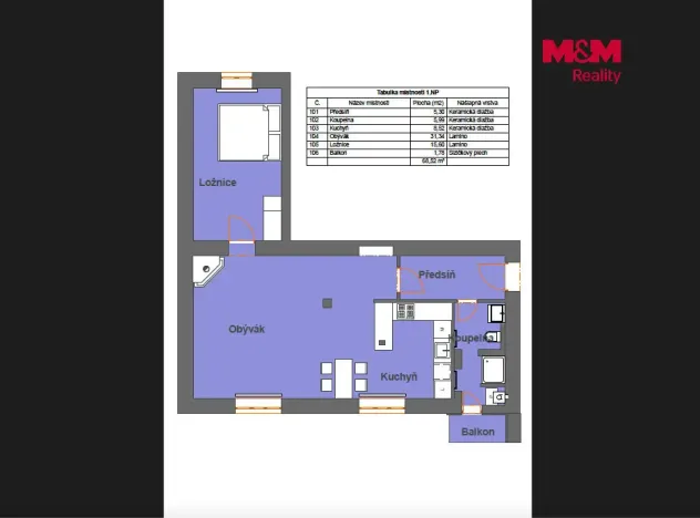 Pronájem bytu 2+kk, Bohumín - Nový Bohumín, 9. května, 67 m2