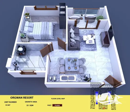 Prodej bytu 2+kk, Hurghada, Egypt, 50 m2