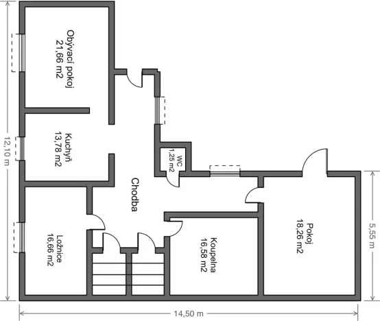 Prodej rodinného domu, Straškov-Vodochody - Straškov, 100 m2