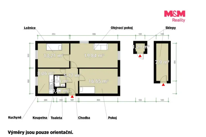 Prodej bytu 3+1, Borová Lada, 70 m2