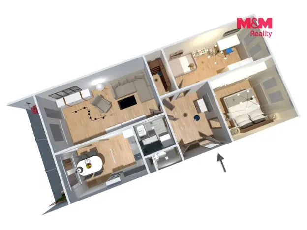 Prodej bytu 3+1, Most, Lidická, 70 m2