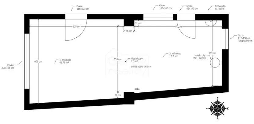 Pronájem obchodního prostoru, Chrudim, Soukenická, 45 m2