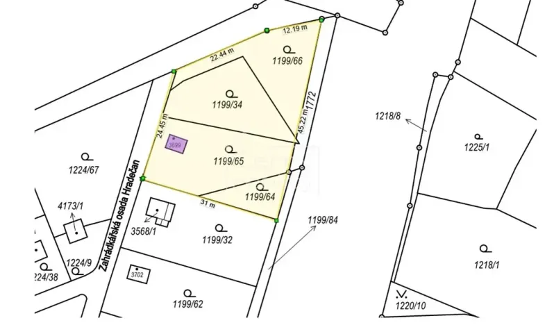 Prodej pozemku pro bydlení, Hradec Králové, Červený Dvůr, 1081 m2