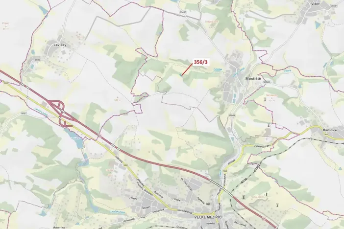 Dražba lesa, Velké Meziříčí, 1213 m2