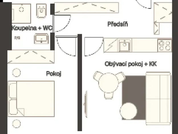 Pronájem bytu 2+kk, Praha - Vinohrady, Sázavská, 42 m2