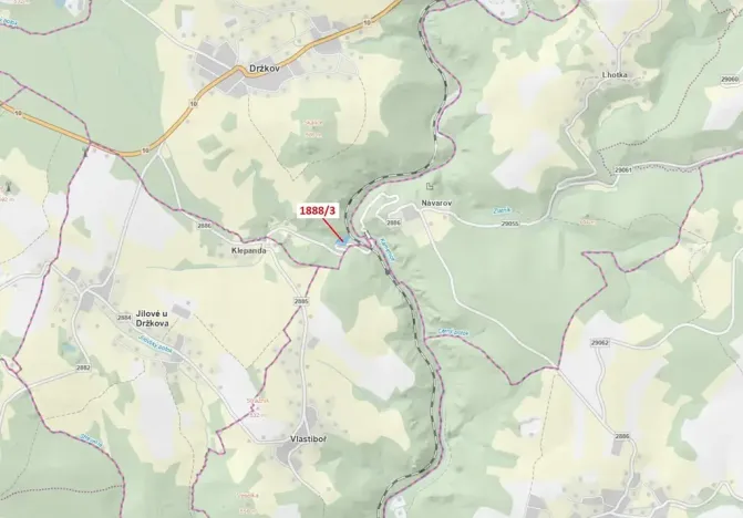 Dražba lesa, Držkov, 3360 m2