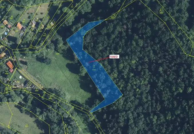 Dražba lesa, Malé Březno, 2957 m2