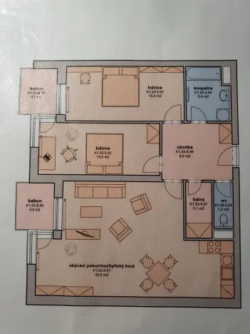 Pronájem bytu 3+kk, Hradec Králové, Rybova, 89 m2