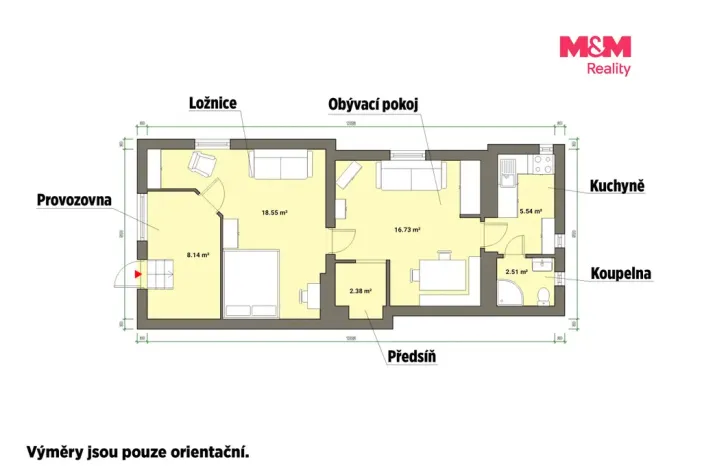 Prodej bytu 2+1, Mariánské Lázně, Nákladní, 57 m2