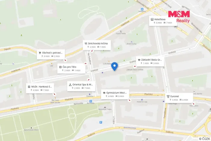 Prodej bytu 2+kk, Praha - Smíchov, Grafická, 35 m2