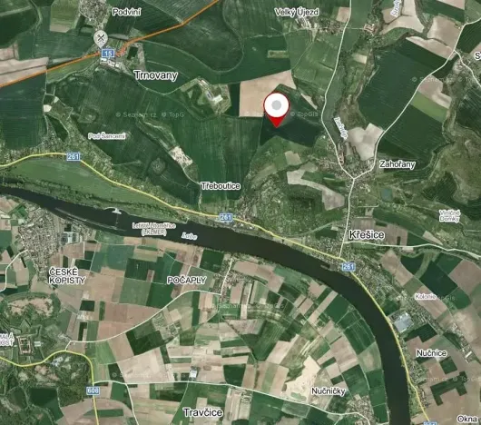 Prodej podílu pole, Křešice, 7187 m2