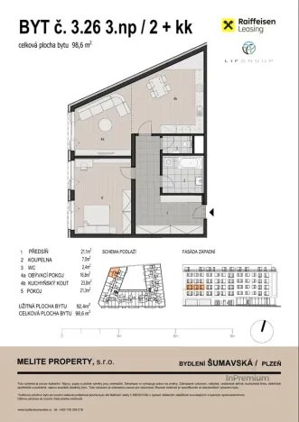 Prodej bytu 2+kk, Plzeň - Východní Předměstí, Šumavská, 99 m2