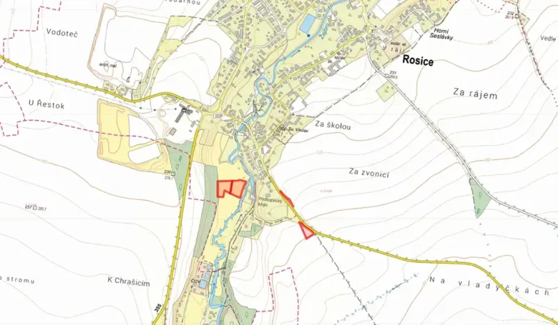 Prodej louky, Rosice, 11105 m2