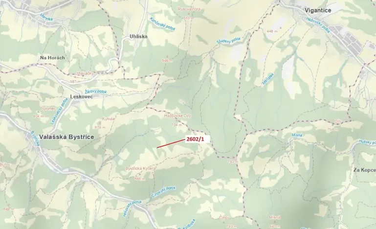 Dražba pozemku, Valašská Bystřice, 97 m2