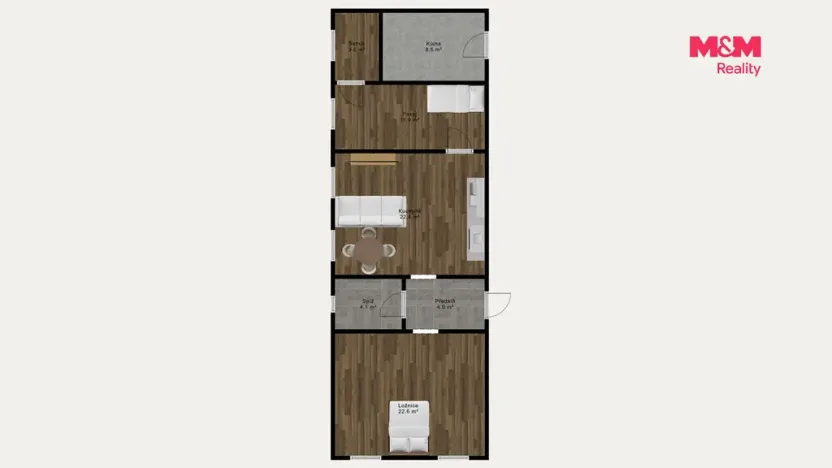 Prodej rodinného domu, Bačkovice, 78 m2