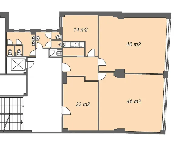Pronájem kanceláře, Praha - Nové Město, Politických vězňů, 153 m2