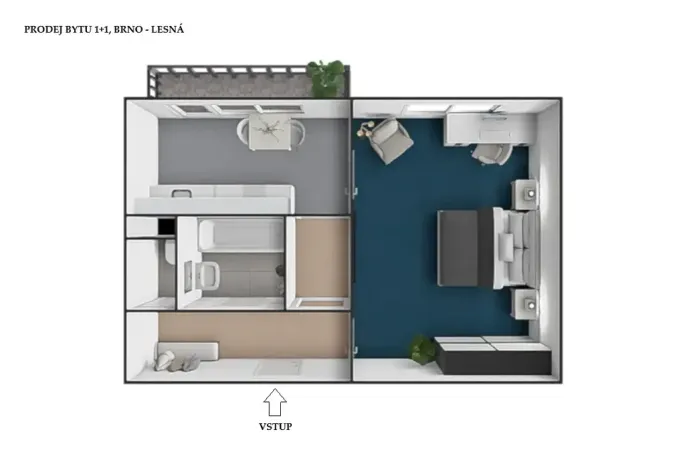 Prodej bytu 1+1, Brno, Nejedlého, 38 m2