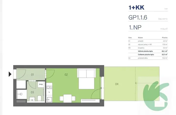 Pronájem bytu 1+kk, Praha - Strašnice, Počernická, 26 m2