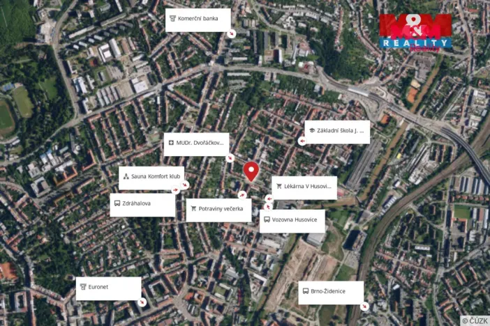 Pronájem bytu 2+kk, Brno - Husovice, Musilova, 51 m2