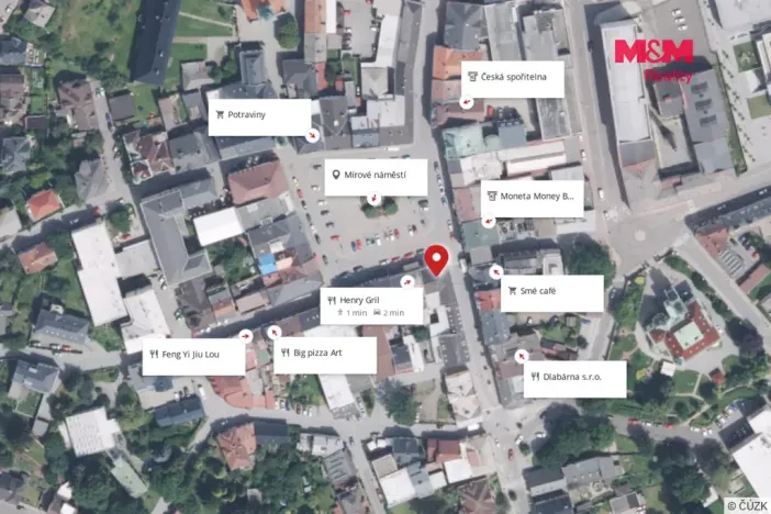 Pronájem kanceláře, Ústí nad Orlicí, Mírové nám., 48 m2