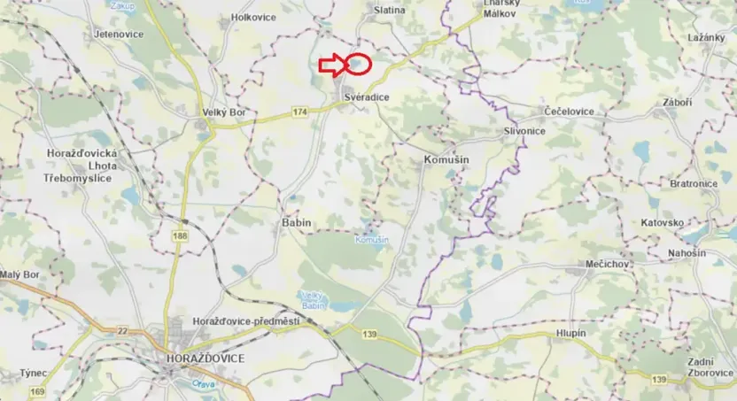 Prodej podílu lesa, Svéradice, 2590 m2
