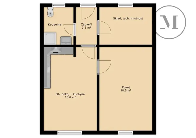Prodej apartmánu, Třeboň, 54 m2