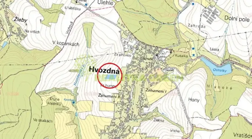 Prodej pole, Hvozdná, Úvoz, 8890 m2