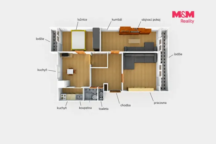 Prodej bytu 3+1, Hvožďany, 76 m2