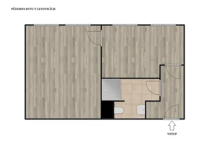 Prodej bytu 2+kk, Letovice, Komenského, 50 m2