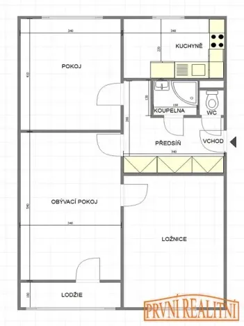 Pronájem bytu 3+1, Uherský Brod, Družstevní, 69 m2