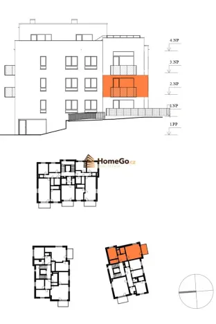Pronájem bytu 2+kk, Praha - Modřany, Kolmanova, 66 m2
