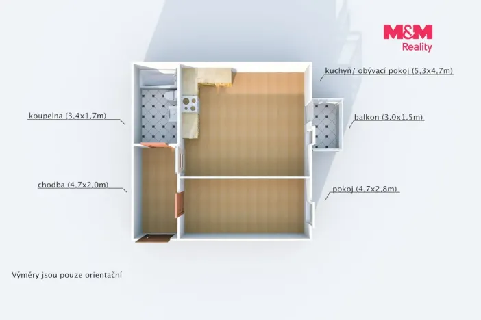 Pronájem bytu 2+kk, Plzeň, Kollárova, 58 m2
