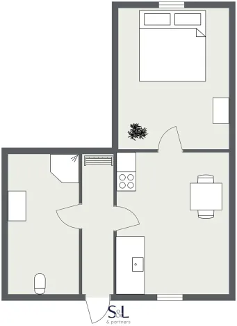 Pronájem bytu 1+1, Doksy, Máchova, 30 m2