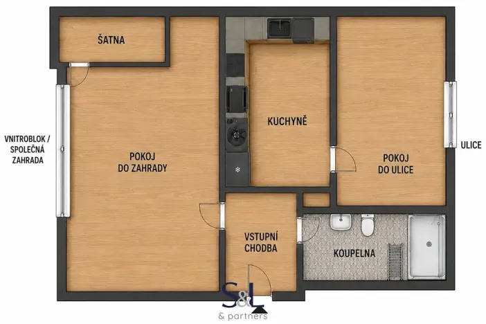 Prodej bytu 2+1, Česká Lípa, Žižkova, 53 m2