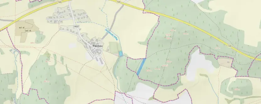 Prodej lesa, Chlumany, 4406 m2