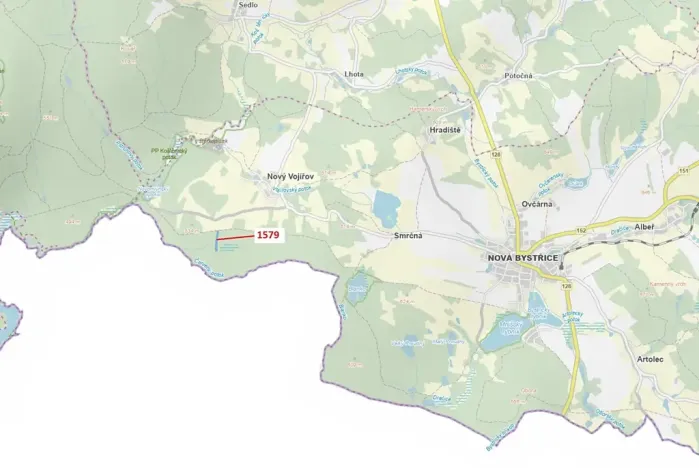 Dražba lesa, Nová Bystřice, 8581 m2