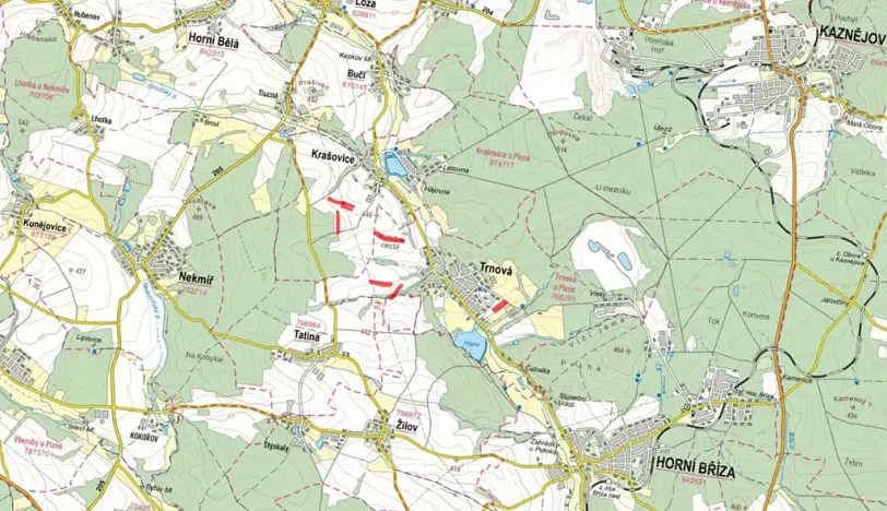 Prodej pole, Krašovice, 37785 m2