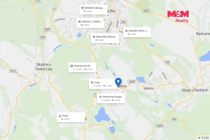 Pronájem bytu 1+1, Chotovice, 40 m2