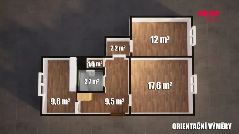 Pronájem bytu 2+1, Česká Lípa, Červeného kříže, 56 m2