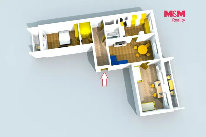 Prodej bytu 3+1, Kutná Hora - Hlouška, Trebišovská, 73 m2
